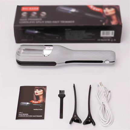Automatic Hair Split Ends Trimmer | Salon Quality | Preserves Length | All Hair Types | USB Charge | 500mAh Battery | Precise Blades | Home Hair Care | Lightweight 265g | Includes Clippers