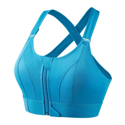 Audrey | Breathable Front Zipper Sports Bra | Adjustable Straps | Durable Workout Support | Stylish Design