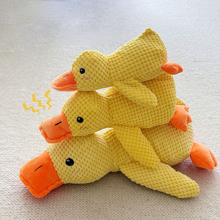 Soft Plush Duck Companion | Anxiety-Reducing Squeaker Toy for Dogs | Calming Cuddly Playmate