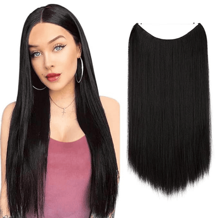 Invisible Wire Hair Extensions | Wavy & Straight Styles | Quick & Secure Application | Lightweight Comfort | Adjustable Wire for Custom Fit | No Clips & Hair-Friendly | Perfect for Effortless Length & Volume
