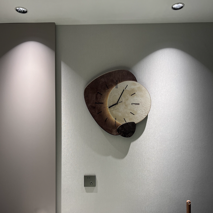 Modern Scandinavian Illuminated Wall Clock | Luxurious Artistic Design | Elegant Home Decor | Ideal for Living Room or Office