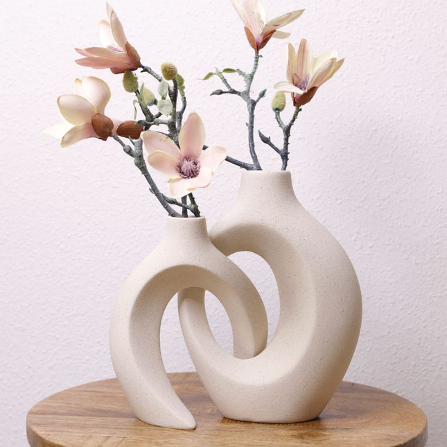 Gleora | Handcrafted Ceramic Vase | Unique Intertwined Design | Elegant Floral Display | Durable | Decorative Centerpiece for Home & Events | Modern Chic Style | Stable Base | Easy to Clean