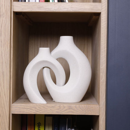 Gleora | Handcrafted Ceramic Vase | Unique Intertwined Design | Elegant Floral Display | Durable | Decorative Centerpiece for Home & Events | Modern Chic Style | Stable Base | Easy to Clean