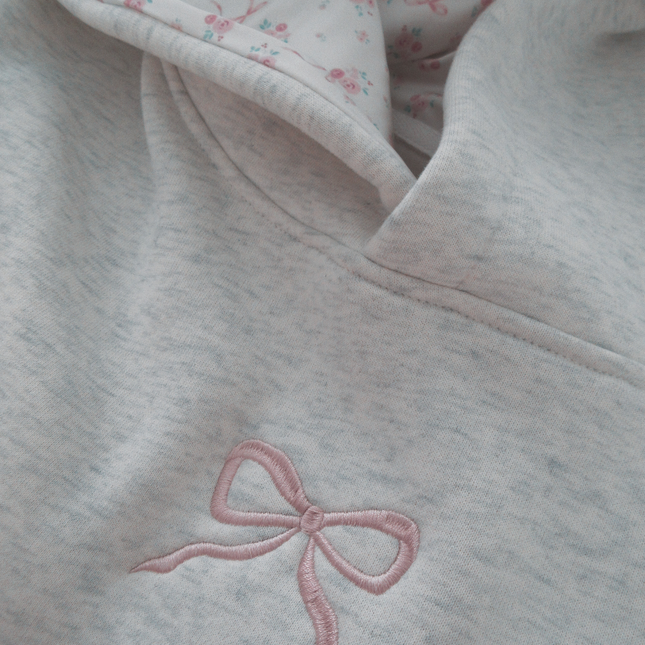 Women's Pink Hoodie | Subtle Bow Detail | Regular Fit | Soft and Durable | Adjustable Drawstring Hood | Comfortable Loose Fit | Stylish and Playful Design