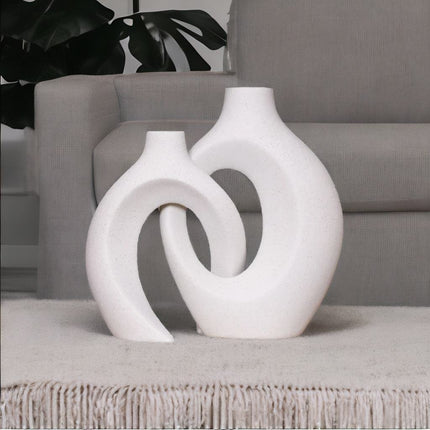 Gleora | Handcrafted Ceramic Vase | Unique Intertwined Design | Elegant Floral Display | Durable | Decorative Centerpiece for Home & Events | Modern Chic Style | Stable Base | Easy to Clean