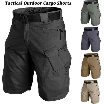 Men's Poly-Blend Tactical Shorts | Stretch Fabric | Breathable & Water-Resistant | Multiple Pockets for Storage | Outdoor & Casual Wear