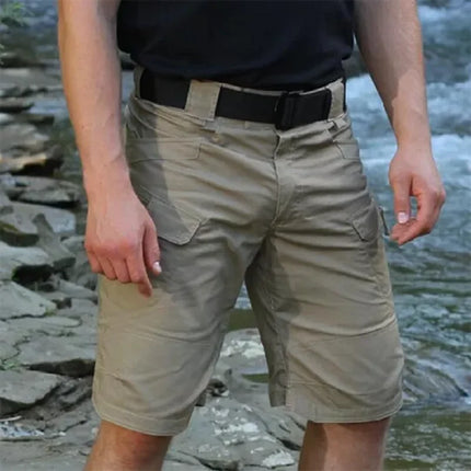 Men's Poly-Blend Tactical Shorts | Stretch Fabric | Breathable & Water-Resistant | Multiple Pockets for Storage | Outdoor & Casual Wear