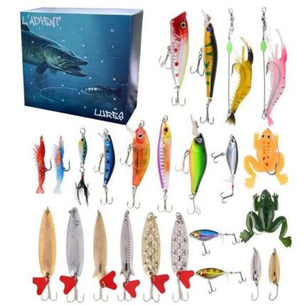 2024 Holiday Advent Calendar | 24 High-Quality Fishing Lures | Surprise Box for Freshwater & Saltwater | Ready-to-Use Lures | Perfect Gift for Anglers
