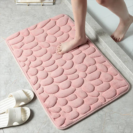 Plush Memory Foam Mat | Rapid Water Absorption | Non-Slip Backing | Cozy Microfiber Flannel | Easy Care Machine Washable | Soft and Safe for Bathroom Use | Versatile Home Accessory