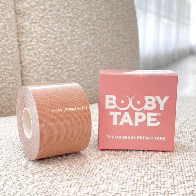 Booby Tape | Nude Breast Lift Tape | Hypoallergenic | Skin-Friendly Support for Cleavage Enhancement | Easy-to-Cut Roll for Custom Length | Breathable & Strong Adhesive | Comfortable Under Clothing