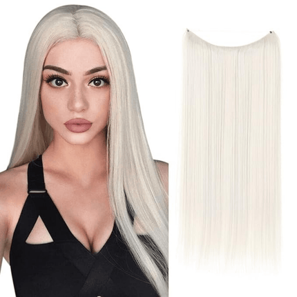 Invisible Wire Hair Extensions | Wavy & Straight Styles | Quick & Secure Application | Lightweight Comfort | Adjustable Wire for Custom Fit | No Clips & Hair-Friendly | Perfect for Effortless Length & Volume