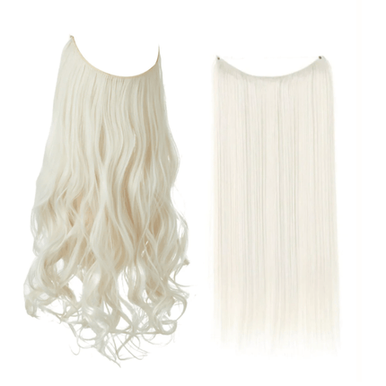 Invisible Wire Hair Extensions | Wavy & Straight Styles | Quick & Secure Application | Lightweight Comfort | Adjustable Wire for Custom Fit | No Clips & Hair-Friendly | Perfect for Effortless Length & Volume