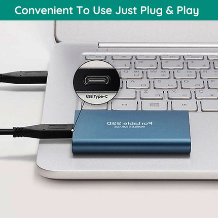 Ultra Speed External SSD | Lightning-Fast | Shock-Resistant | Compact | Up to 30TB Capacity | Aluminum Alloy Design | USB 2.0/3.0 Compatibility | PC, Mac, Android, Gaming Consoles | Portable Data Solution