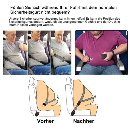 Sturdy Cable Seatbelt Extender | Robust & Comfortable Buckle Connector | Ideal for Limited Mobility, Tall Individuals & Professionals | No Installation Required | 38cm Length