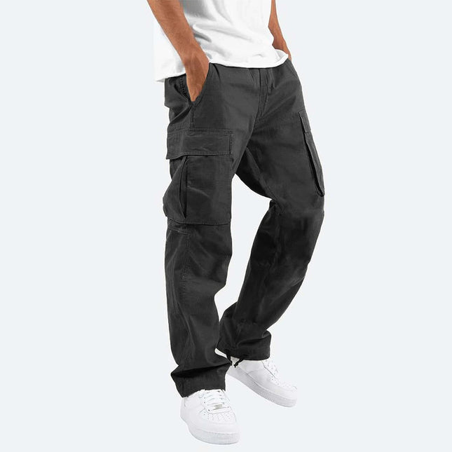 Men's Cargo Pants | Loose Fit | Adjustable Waistband | Multi-Pocket Design | Cotton-Polyester Blend | Ideal for Outdoor Adventures & Casual Wear | Available in Black, Grey, Green, Khaki, Orange, Red | Sizes S-5XL