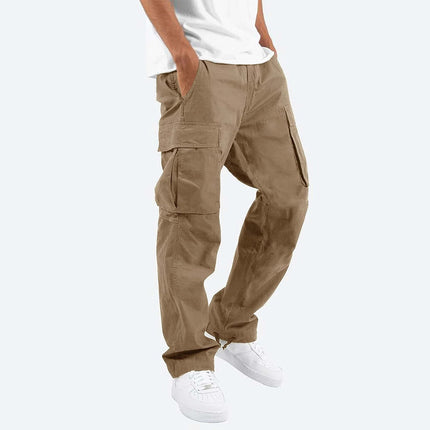 Men's Cargo Pants | Loose Fit | Adjustable Waistband | Multi-Pocket Design | Cotton-Polyester Blend | Ideal for Outdoor Adventures & Casual Wear | Available in Black, Grey, Green, Khaki, Orange, Red | Sizes S-5XL