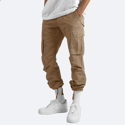 Men's Cargo Pants | Loose Fit | Adjustable Waistband | Multi-Pocket Design | Cotton-Polyester Blend | Ideal for Outdoor Adventures & Casual Wear | Available in Black, Grey, Green, Khaki, Orange, Red | Sizes S-5XL