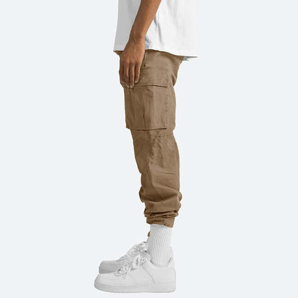 Men's Cargo Pants | Loose Fit | Adjustable Waistband | Multi-Pocket Design | Cotton-Polyester Blend | Ideal for Outdoor Adventures & Casual Wear | Available in Black, Grey, Green, Khaki, Orange, Red | Sizes S-5XL