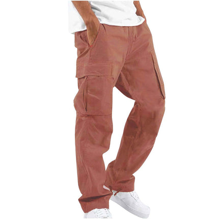 Men's Cargo Pants | Loose Fit | Adjustable Waistband | Multi-Pocket Design | Cotton-Polyester Blend | Ideal for Outdoor Adventures & Casual Wear | Available in Black, Grey, Green, Khaki, Orange, Red | Sizes S-5XL