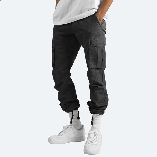 Men's Cargo Pants | Loose Fit | Adjustable Waistband | Multi-Pocket Design | Cotton-Polyester Blend | Ideal for Outdoor Adventures & Casual Wear | Available in Black, Grey, Green, Khaki, Orange, Red | Sizes S-5XL