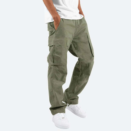 Men's Cargo Pants | Loose Fit | Adjustable Waistband | Multi-Pocket Design | Cotton-Polyester Blend | Ideal for Outdoor Adventures & Casual Wear | Available in Black, Grey, Green, Khaki, Orange, Red | Sizes S-5XL