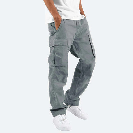 Men's Cargo Pants | Loose Fit | Adjustable Waistband | Multi-Pocket Design | Cotton-Polyester Blend | Ideal for Outdoor Adventures & Casual Wear | Available in Black, Grey, Green, Khaki, Orange, Red | Sizes S-5XL