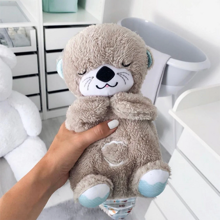 Snuggle Breathing Otter Bear | 30cm Plush Toy with Soothing Music & Motion | Ideal Sleep Aid & Cuddle Companion | High-Quality Materials | Baby Gift with Soft Texture & Gentle Features