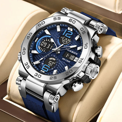 Jacob | High-Performance Men's Watch | Sporty & Elegant Design | Durable, Waterproof & Shockproof | Quartz Movement | Date Display & Stopwatch | Lightweight & Adjustable | Ideal for Active Lifestyles