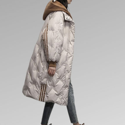 Women's Long Black Lined Coat | Elegant Warm Outerwear | Winter Weather Fashion | Romy Collection