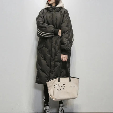 Women's Long Black Lined Coat | Elegant Warm Outerwear | Winter Weather Fashion | Romy Collection