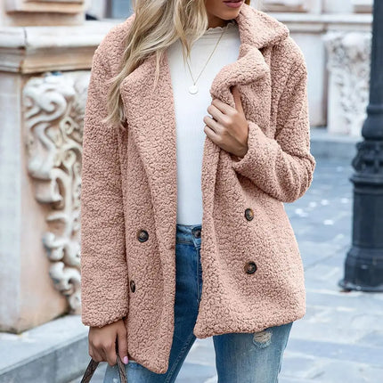 Theresa Korte Teddy Jacket | Short | Super Soft Cotton | Brown | Multiple Colors & Sizes | Cozy Winter Wear