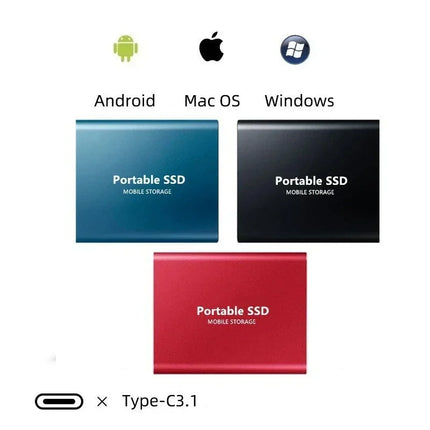 2TB Super Fast External SSD | Compact High-Speed USB3.1 Storage | M.2 Type-C Interface for PC & Laptop
