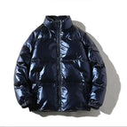 Stand-up collar Blue