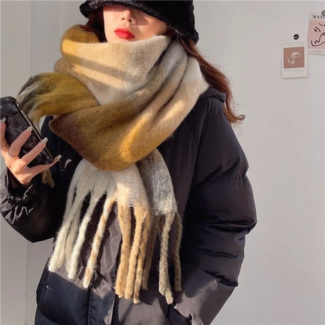 Scarvello | Luxury 100% Cashmere Scarf | Large 38x230cm | Rainbow Shades | Soft Warm Winter Accessory