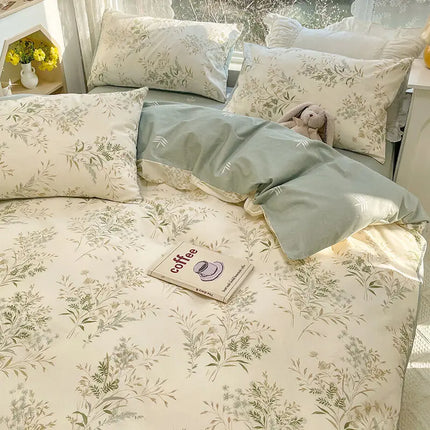 BlossomDream Bedding Set | Soft Polyester Cotton Blend | Pink Floral Duvet Cover & Pillowcases | Elegant Bedroom Decor | Fits Double, Full & Queen Beds