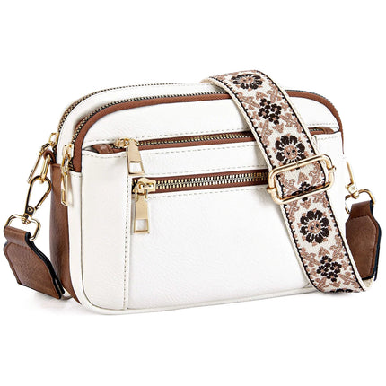 IVY | Vegan Leather Crossbody Bag | Adjustable Strap | Waterproof | Trendy Design with Multiple Pockets | Chic Small Purse for Women