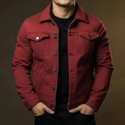 Men's Casual Denim Jacket | Sustainable Cotton | Versatile & Comfortable | Classic Button Closure & Pockets | Perfect for Casual Streetwear