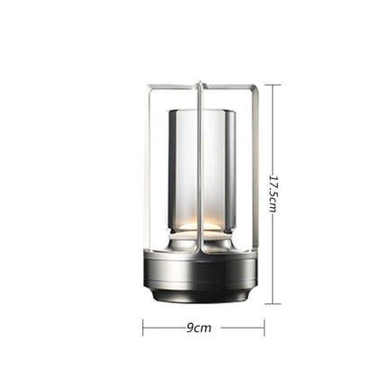 Nordic LED Table Lamp | Elegant Design | Touch Control | 3-Color Modes | USB Rechargeable | Premium Metal & Crystal Glass | Silver, Gold, Black Options | Versatile Home Lighting | IP65 Waterproof