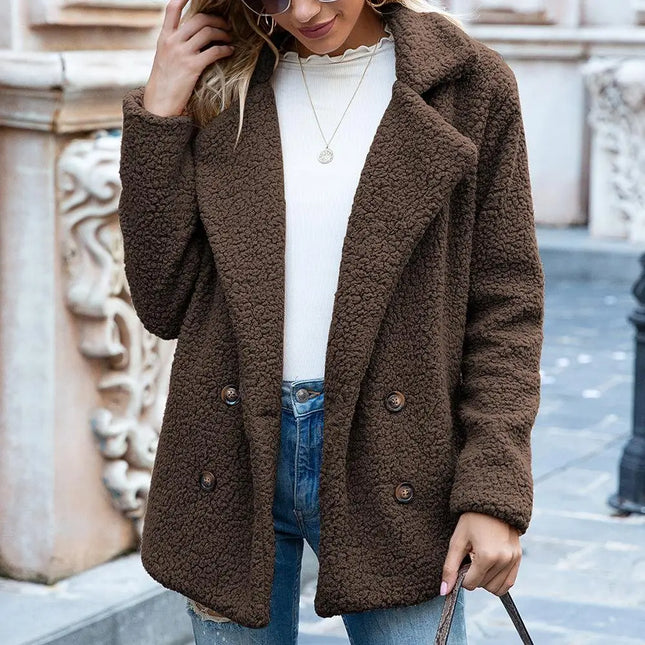 Theresa Korte Teddy Jacket | Short | Super Soft Cotton | Brown | Multiple Colors & Sizes | Cozy Winter Wear