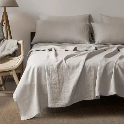 Linen Duvet Cover Set | 100% Pure Linen | Moisture-Regulating Comfort | Available in Multiple Sizes and Shades | Includes 2 Pillowcases