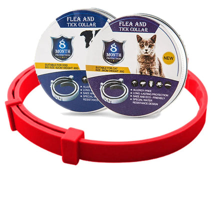 SafeGuard | Adjustable Waterproof Flea Tick Collar for Dogs & Cats | 8 Months Chemical-Free Protection | Comfortable Fit | Active Pets