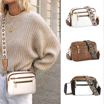 IVY | Vegan Leather Crossbody Bag | Adjustable Strap | Waterproof | Trendy Design with Multiple Pockets | Chic Small Purse for Women