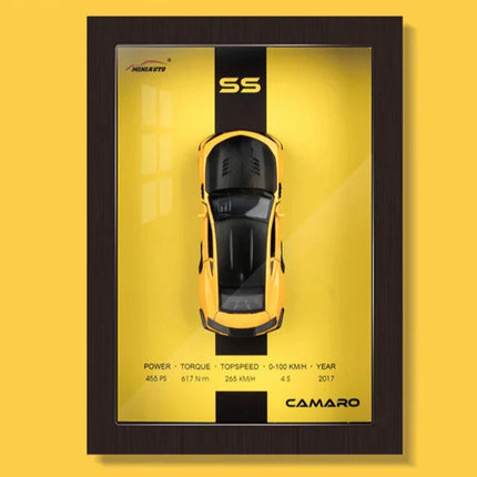 High Precision Die-Cast Car Model | Stylish Designer Frame | 3D Artwork Display | Perfect Gift for Car Lovers | Decorative Interior Piece | Choice of Models Available