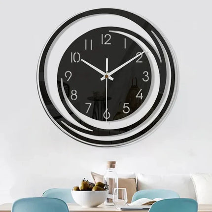Minimalist Scandinavian Acrylic Silent Wall Clock | Modern Circular Design | Home & Office Decor | Quiet Operation | Eye-Catching Contemporary Timepiece