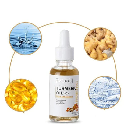 Turmeric Glow Enhancing Serum | Curcuma Skincare | Dark Spot Corrector | Natural Ingredients | 30ml | Antioxidant Enriched Formula | Brightens & Evens Skin Tone | Anti-Aging Hydration | Facial Serum