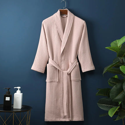 Unisex Cotton Bathrobe | Soft & Breathable with Pockets | Elegant Comfort for Home & Spa | Variety of Colors Available