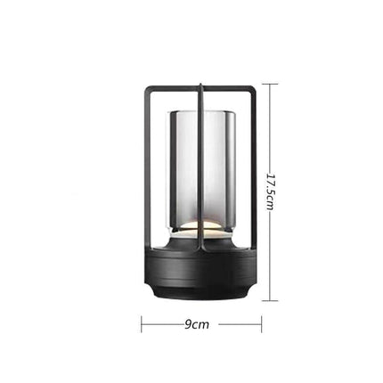Nordic LED Table Lamp | Elegant Design | Touch Control | 3-Color Modes | USB Rechargeable | Premium Metal & Crystal Glass | Silver, Gold, Black Options | Versatile Home Lighting | IP65 Waterproof