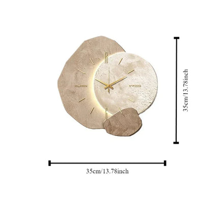 Modern Scandinavian Illuminated Wall Clock | Luxurious Artistic Design | Elegant Home Decor | Ideal for Living Room or Office