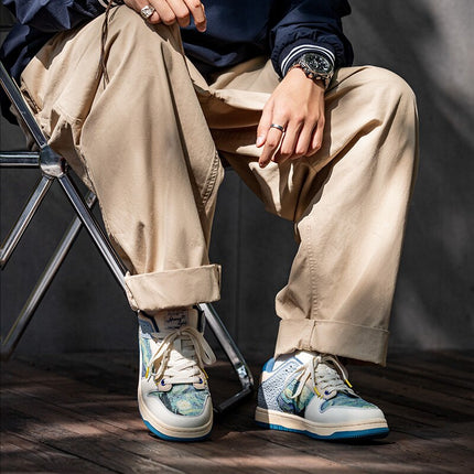 V. Gogh 'Starry Night' Sneakers | Artistic Comfort | Lightweight Design | Starry Sky Inspired | Unique Pattern | Durable Footwear | Add Flair to Your Style