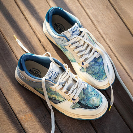 V. Gogh 'Starry Night' Sneakers | Artistic Comfort | Lightweight Design | Starry Sky Inspired | Unique Pattern | Durable Footwear | Add Flair to Your Style